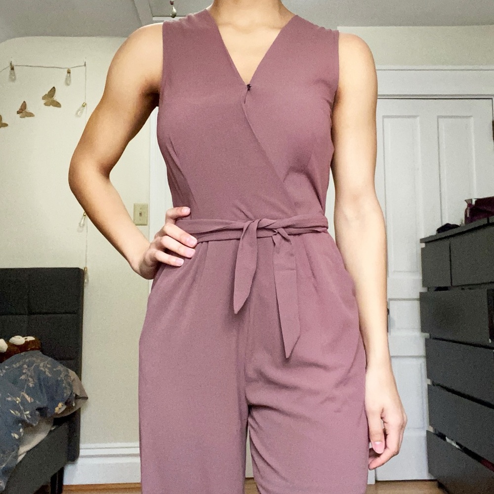 Monteau Mauve Wide Leg Jumpsuit